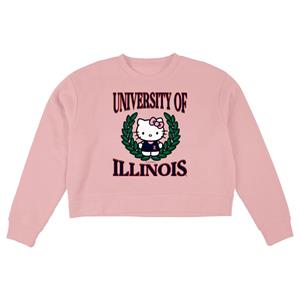 Image of ILLINOIS HELLO KITTY TWO WAYS WOMENS MIDI CREW - dustypink (SKU: 159820634000061) Image of ILLINOIS HELLO KITTY TWO WAYS WOMENS MIDI CREW - dustypink